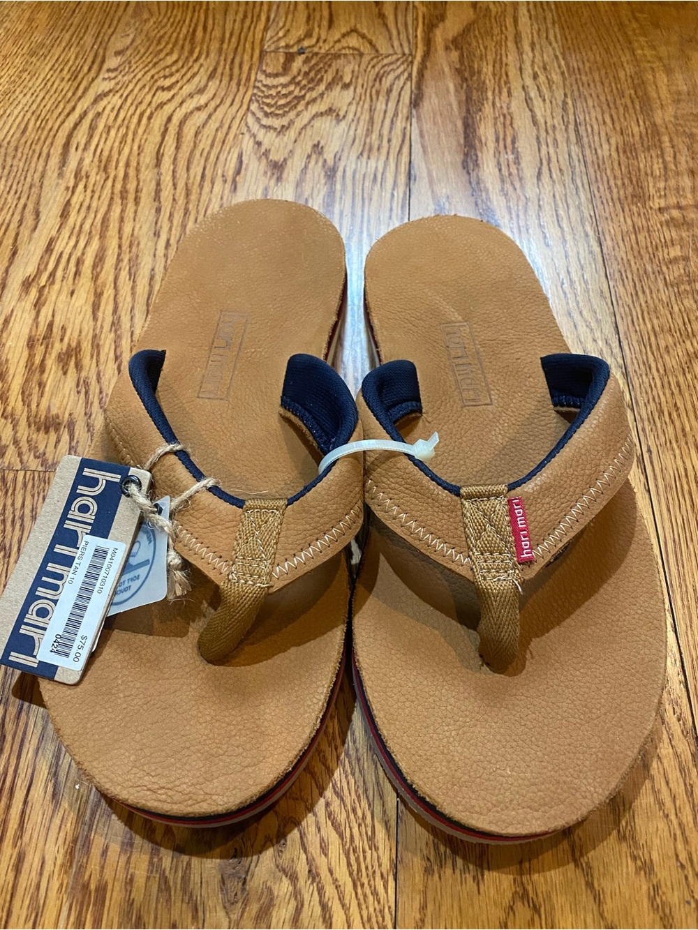 Hari Mari leather Tan Flip Flop Sandals